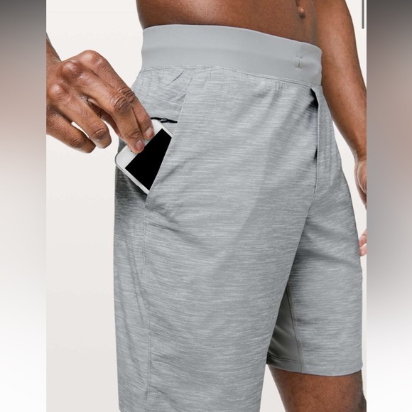 Lululemon T.H.E Short 9” Linerless Shorts In Heather Allover Sea Salt Light Cast - Picture 2 of 10